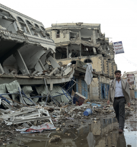 The city of Sa’ada has been heavily hit by airstrikes during the conflict in Yemen in 2015 (Philippe Krops/OCHA)
