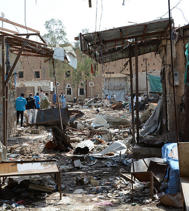 The city of Saada in Yemen, which has been hit heavily by airstrikes (© UNOCHA/Phillipe Kropf https://flic.kr/p/BwWvF7)